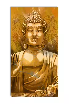 Meditating Blessing Buddha Original Design Canvas Printed Wall Painting