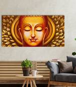 Calm Buddha Face Original Design Canvas Printed Wall Painting