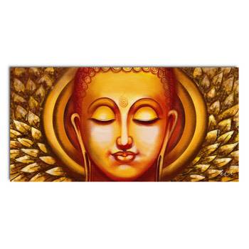 Calm Buddha Face Original Design Canvas Printed Wall Painting 3