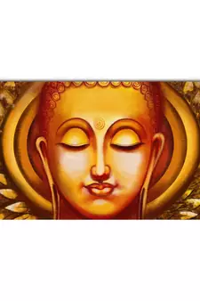 Calm Buddha Face Original Design Canvas Printed Wall Painting