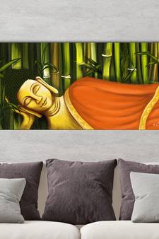 Resting Peaceful Buddha Original Design Canvas Printed Wall Painting
