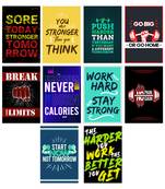 Set of  Motivational Quotes High Quality Printed  GSM Posters with Glue Drops