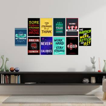 Set of  Motivational Quotes High Quality Printed  GSM Posters with Glue Drops 2