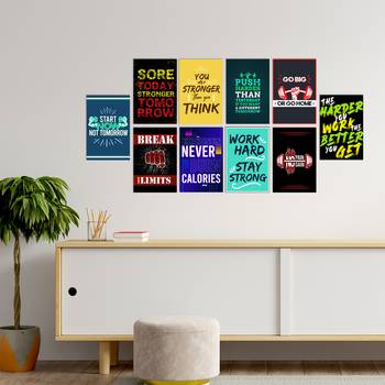 Set of  Motivational Quotes High Quality Printed  GSM Posters with Glue Drops 3
