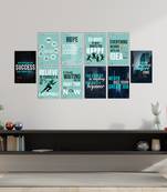 Set of  Motivational Positive Office Quotes High Quality Printed  GSM Posters with Glue Drops