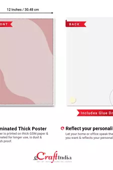Set of  Motivational Positive Office Quotes High Quality Printed  GSM Posters with Glue Drops