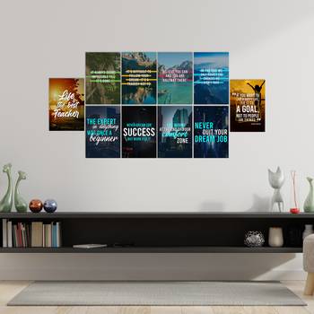 Set of  Inspirational Quotes High Quality Printed  GSM Posters with Glue Drops 1