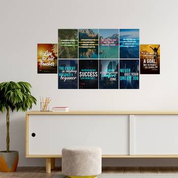 Set of  Inspirational Quotes High Quality Printed  GSM Posters with Glue Drops 2