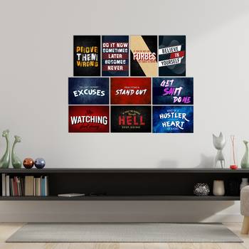 Set of  Motivational Quotes High Quality Printed  GSM Posters with Glue Drops 1