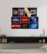 Set of  Motivational Quotes High Quality Printed  GSM Posters with Glue Drops
