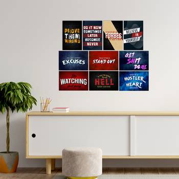 Set of  Motivational Quotes High Quality Printed  GSM Posters with Glue Drops 2
