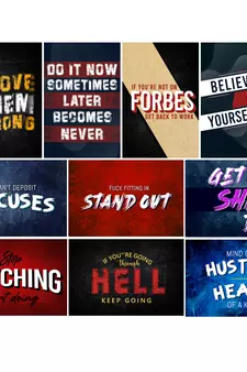 Set of  Motivational Quotes High Quality Printed  GSM Posters with Glue Drops