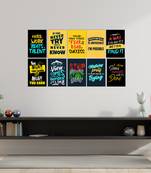 Set of  Inspirational Quotes High Quality Printed  GSM Posters with Glue Drops