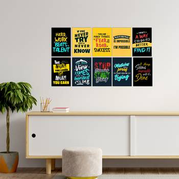 Set of  Inspirational Quotes High Quality Printed  GSM Posters with Glue Drops 2