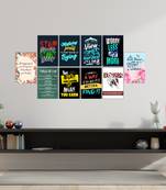 Set of  Inspirational Quotes High Quality Printed  GSM Posters with Glue Drops
