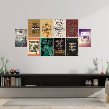 Set of  Motivational Quotes High Quality Printed  GSM Posters with Glue Drops 1