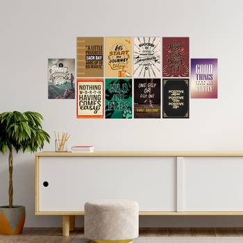 Set of  Motivational Quotes High Quality Printed  GSM Posters with Glue Drops 2