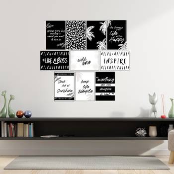 Set of  Inspirational Black and White Quotes High Quality Printed  GSM Posters with Glue Drops 1