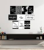 Set of  Inspirational Black and White Quotes High Quality Printed  GSM Posters with Glue Drops