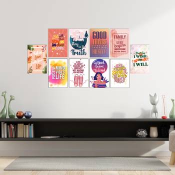 Set of  Motivation Quotes High Quality Printed  GSM Posters with Glue Drops 1