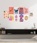 Set of  Motivation Quotes High Quality Printed  GSM Posters with Glue Drops