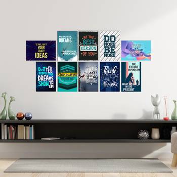 Set of  Inspiring Quotes High Quality Printed  GSM Posters with Glue Drops 1