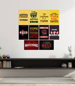 Set of  Never Give UP Inspiring Quotes High Quality Printed  GSM Posters with Glue Drops