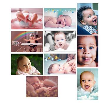Set of  Cute Baby Wall High Quality Printed  GSM Posters for Pregnant Women with Glue Drops 3