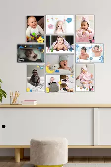 Set of  New Born Baby High Quality Printed  GSM Posters for Pregnant Women with Glue Drops