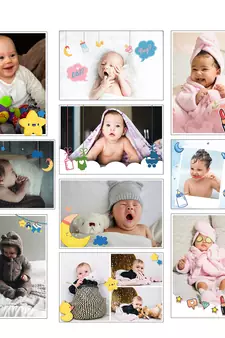 Set of  New Born Baby High Quality Printed  GSM Posters for Pregnant Women with Glue Drops