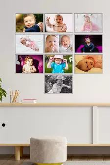 Set of  New Born Baby Girl/Boy High Quality Printed  GSM Posters for Pregnant Women with Glue Drops