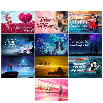 Set of  Valentine Theme High Quality Printed  GSM Posters with Glue Drops 3