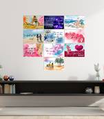 Set of  Romantic Quotes High Quality Printed  GSM Posters with Glue Drops