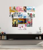 Set of  Romantic Quotes High Quality Printed  GSM Posters with Glue Drops