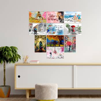Set of  Romantic Quotes High Quality Printed  GSM Posters with Glue Drops 2