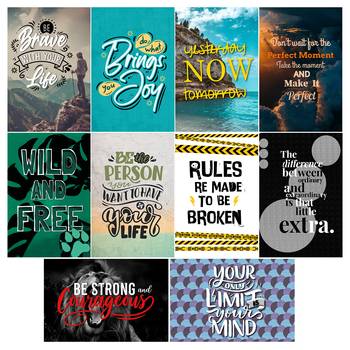 Set of  Motivational Quotes High Quality Printed  GSM Posters with Glue Drops 3