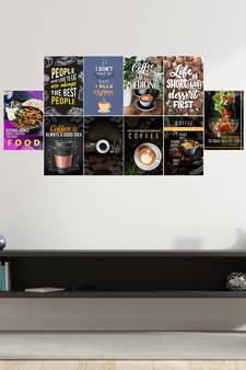 Set of  Food Theme High Quality Printed  GSM Posters with Glue Drops