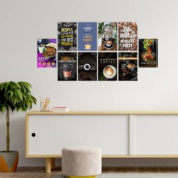 Set of  Food Theme High Quality Printed  GSM Posters with Glue Drops 2