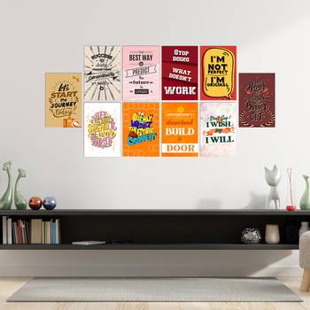 Set of  Inspiring Quotes High Quality Printed  GSM Posters with Glue Drops 1