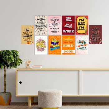 Set of  Inspiring Quotes High Quality Printed  GSM Posters with Glue Drops 2