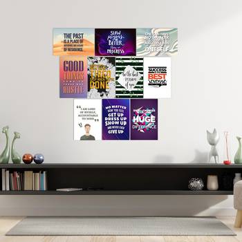Set of  Motivating and Inspiring Quotes High Quality Printed  GSM Posters with Glue Drops 1