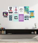 Set of  Ambitious Quotes High Quality Printed  GSM Posters with Glue Drops