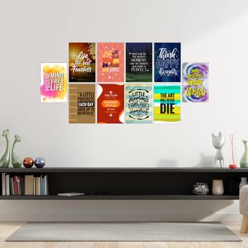 Set of  Ambitious Quotes High Quality Printed  GSM Posters with Glue Drops 1