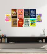 Set of  Ambitious Quotes High Quality Printed  GSM Posters with Glue Drops