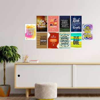 Set of  Ambitious Quotes High Quality Printed  GSM Posters with Glue Drops 2