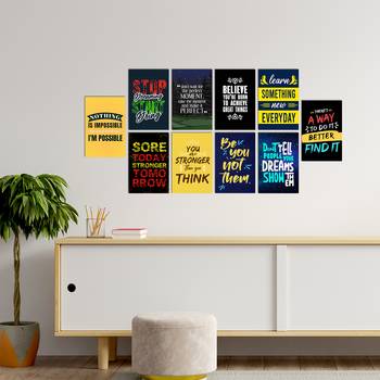 Set of  Inspiring Quotes High Quality Printed  GSM Posters with Glue Drops 2