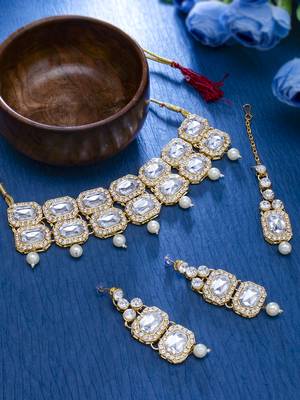 Gold pearl necklace-sets 1