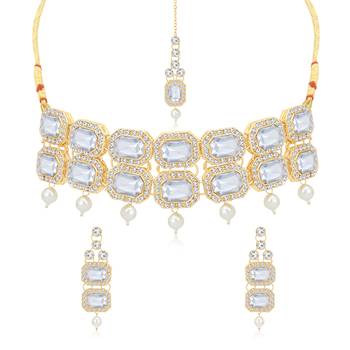 Gold pearl necklace-sets 2