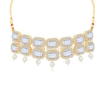 Gold pearl necklace-sets 5