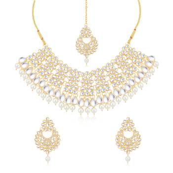 Gold pearl necklace-sets 2